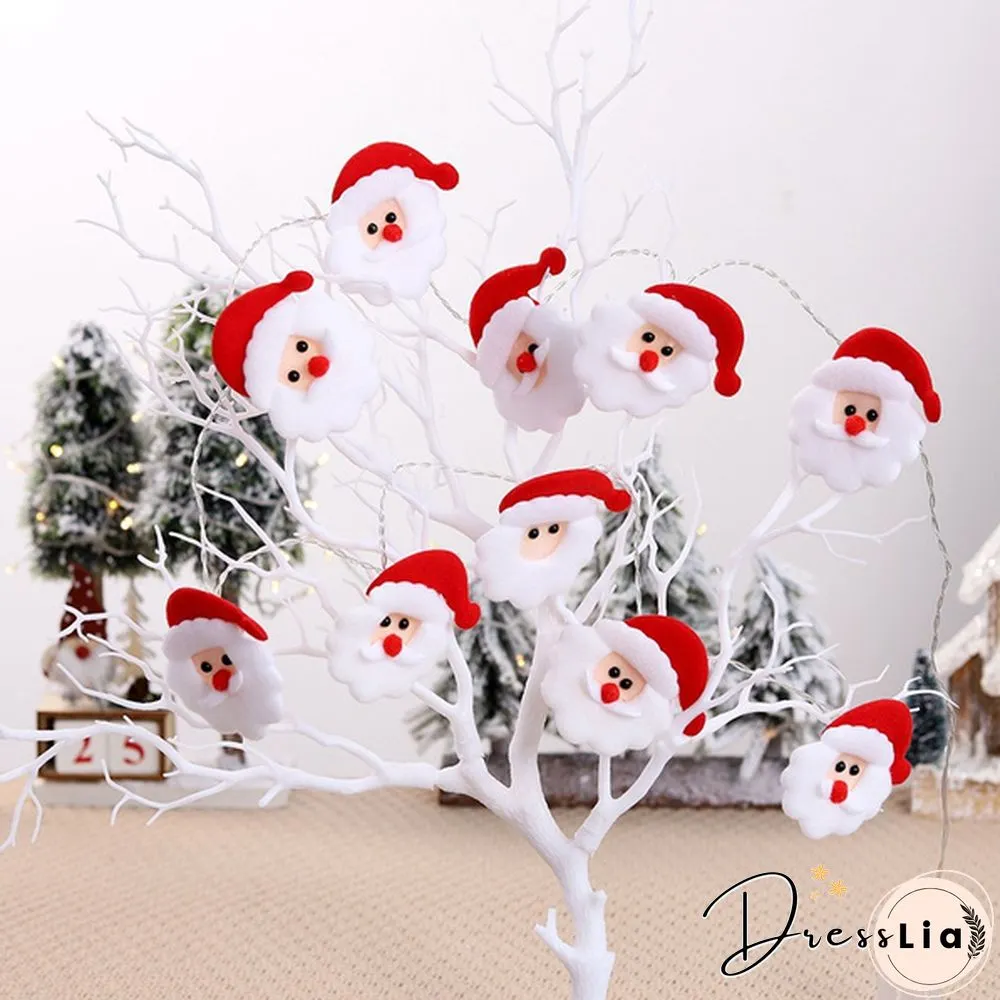 Leds 54Ft Christmas Snowman String Lights Waterproof Light Short Plush For Decorations