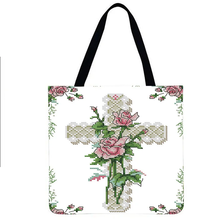 Linen Eco-friendly Tote Bag - Flowers