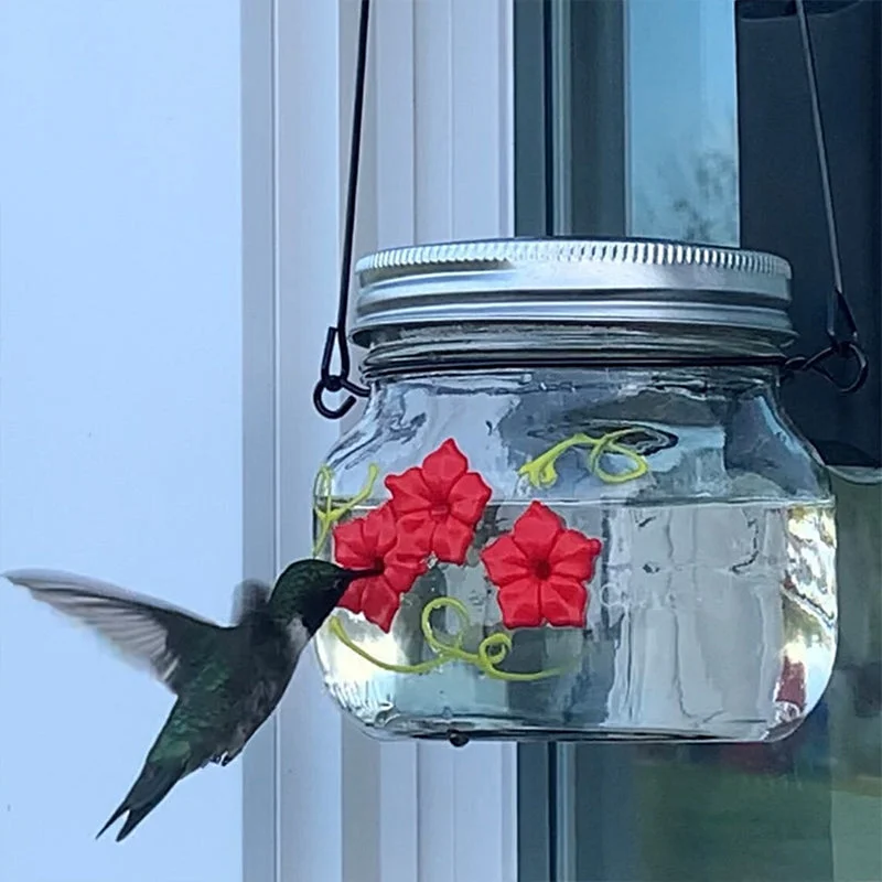 Mason Jar Hummingbird Feeder