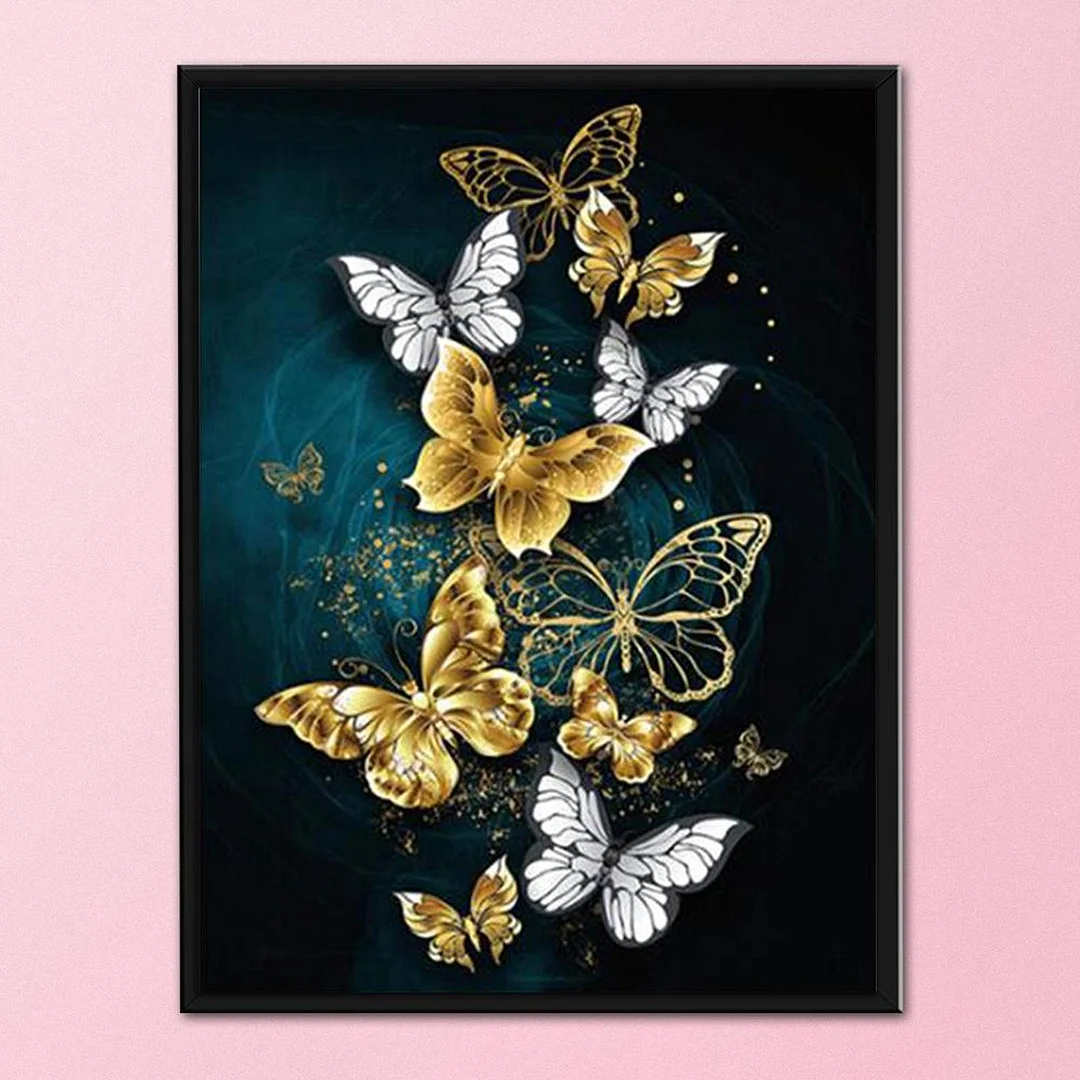 Full Embroidery 11CT DIY Butterflies Art Stamped Cross Stitch Kit Craft
