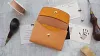 Handmade Italian Pueblo frosted vegetable-tanned cowhide cardholder/wallet