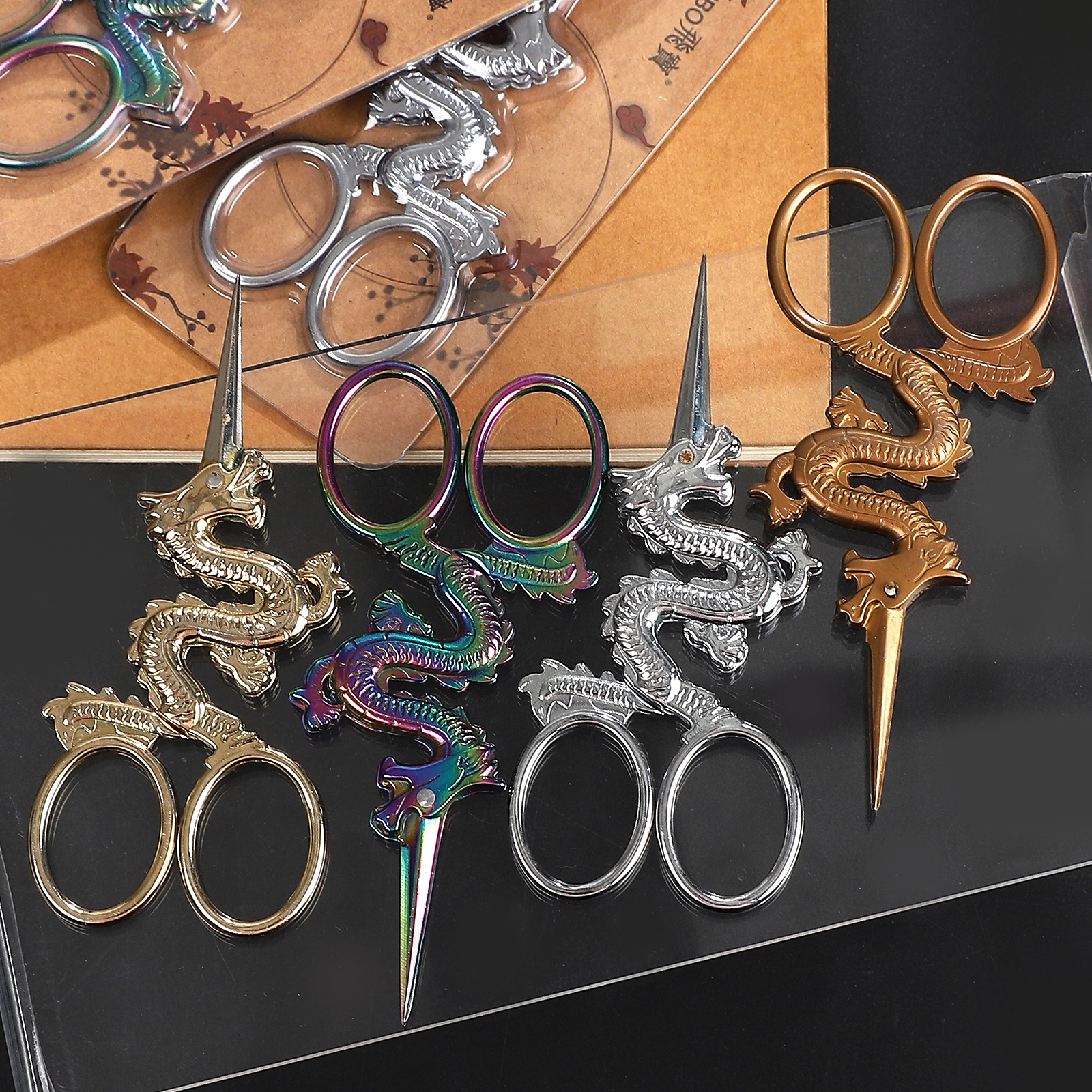 가위 - 용 모양 합금 가위