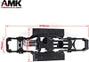 AMK 313mm Wheelbase RC Crawler Chassis Frame Builders Prefixal Gear Box Kit with 2-Speed Transmission 35T 550 Motor for TRX4 D90 DIY Upgrade