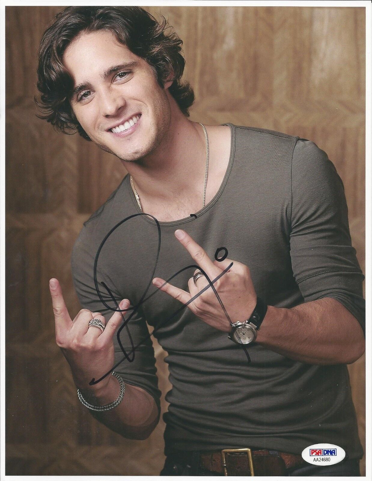 Diego Boneta Signed 8x10 Photo Poster painting PSA/DNA # AA24680