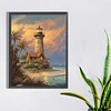 Diamond Painting-DIY Full Round Drill Lighthouse Windmill