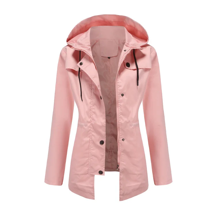 Hooded Outdoor Long Jacket For Women