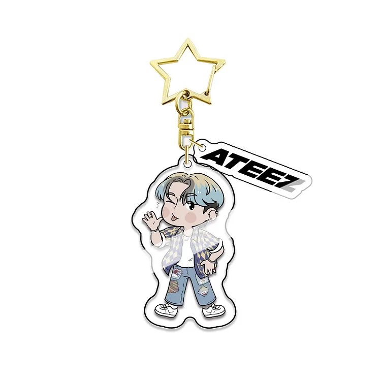 【即購入◎】ATEEZ エイティーズ アチズ アクリルキーホルダー ATEEZ Cute Member Acrylic Keychain