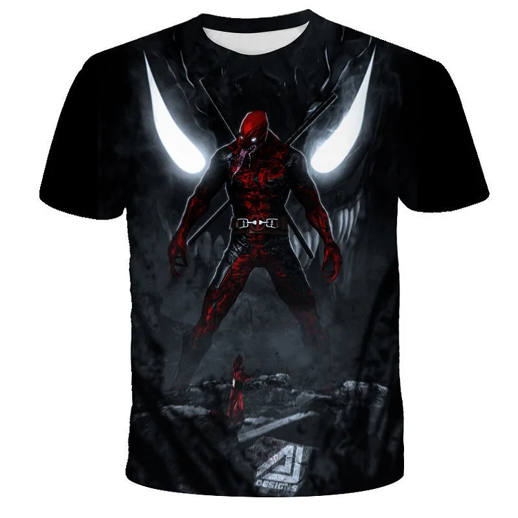 2021 Halloween Deadpool Venom T Shirt-elleschic
