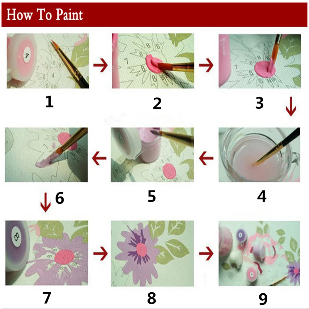 DIY Paint By Number 40*40cm - Book Flower