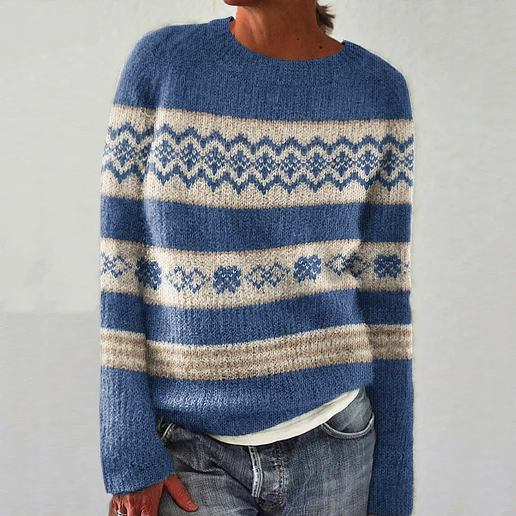 Utbros Vintage Icelandic Design Knitted Jacquard Sweater