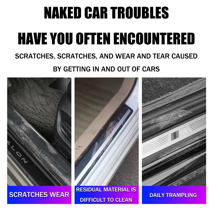 Acrylic mirror laser car welcome door sill strip(4PCS)