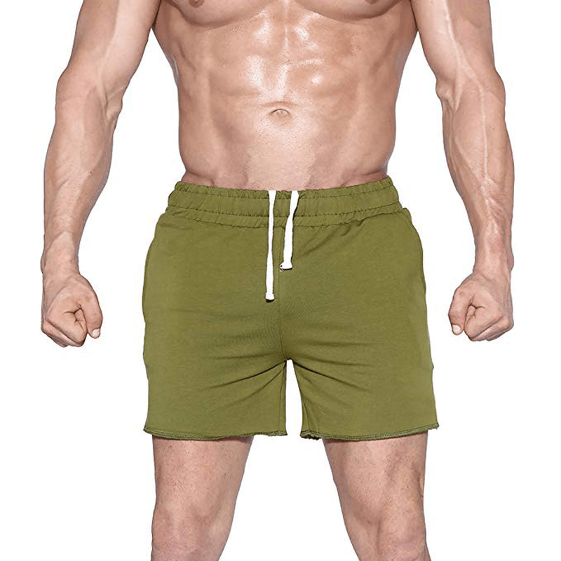 Mens Sport Breathable Loose Elastic Waist Runnin Shorts
