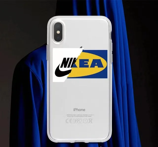 Split Trendy Brands Transparent Phone Case