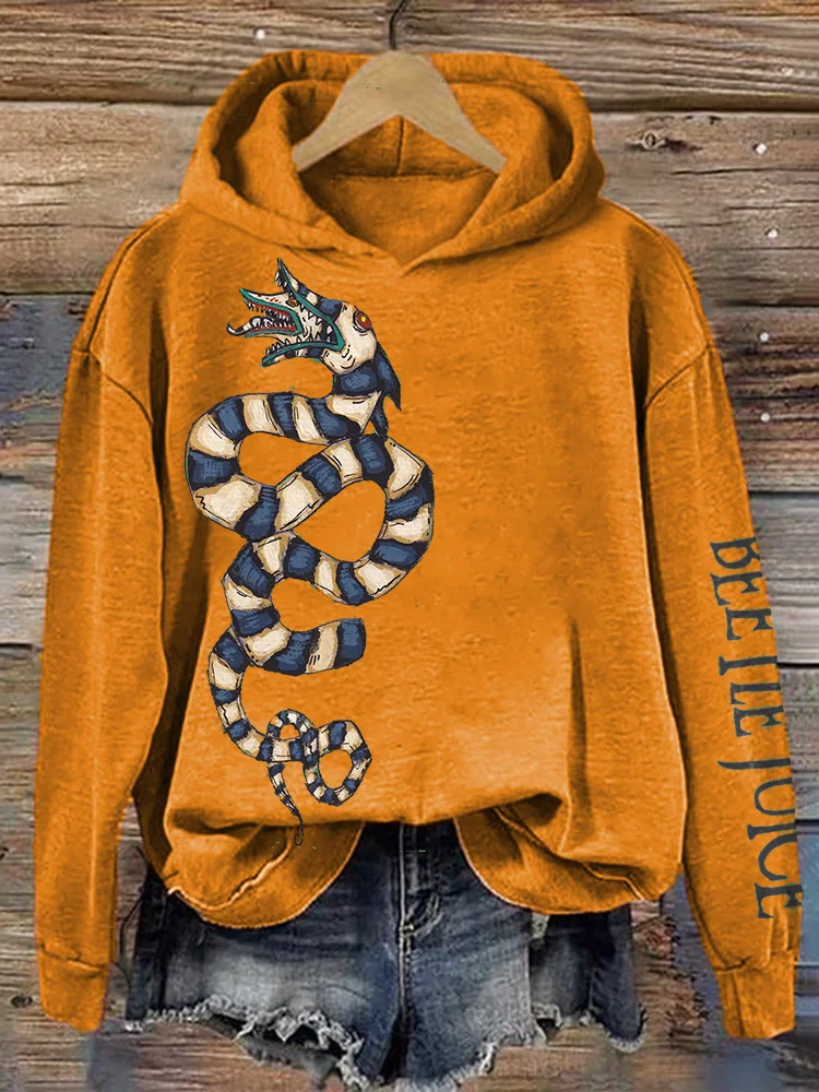 Halloween Horror Movie Oil Painting Art Print Vintage Hoodie