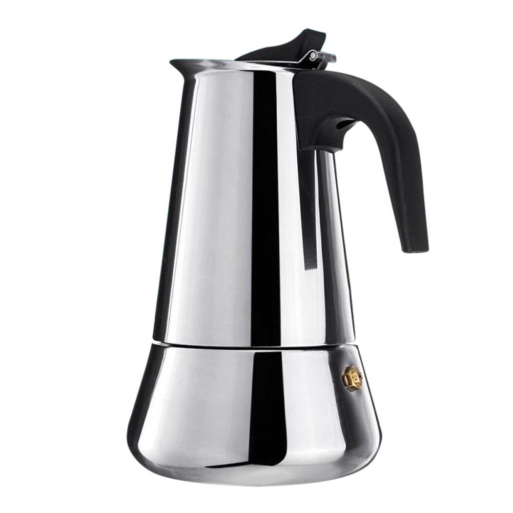 

Big Belly Stove Top Mocha Coffee Pot Moka Stainless Steel Coffee Maker, 501 Original