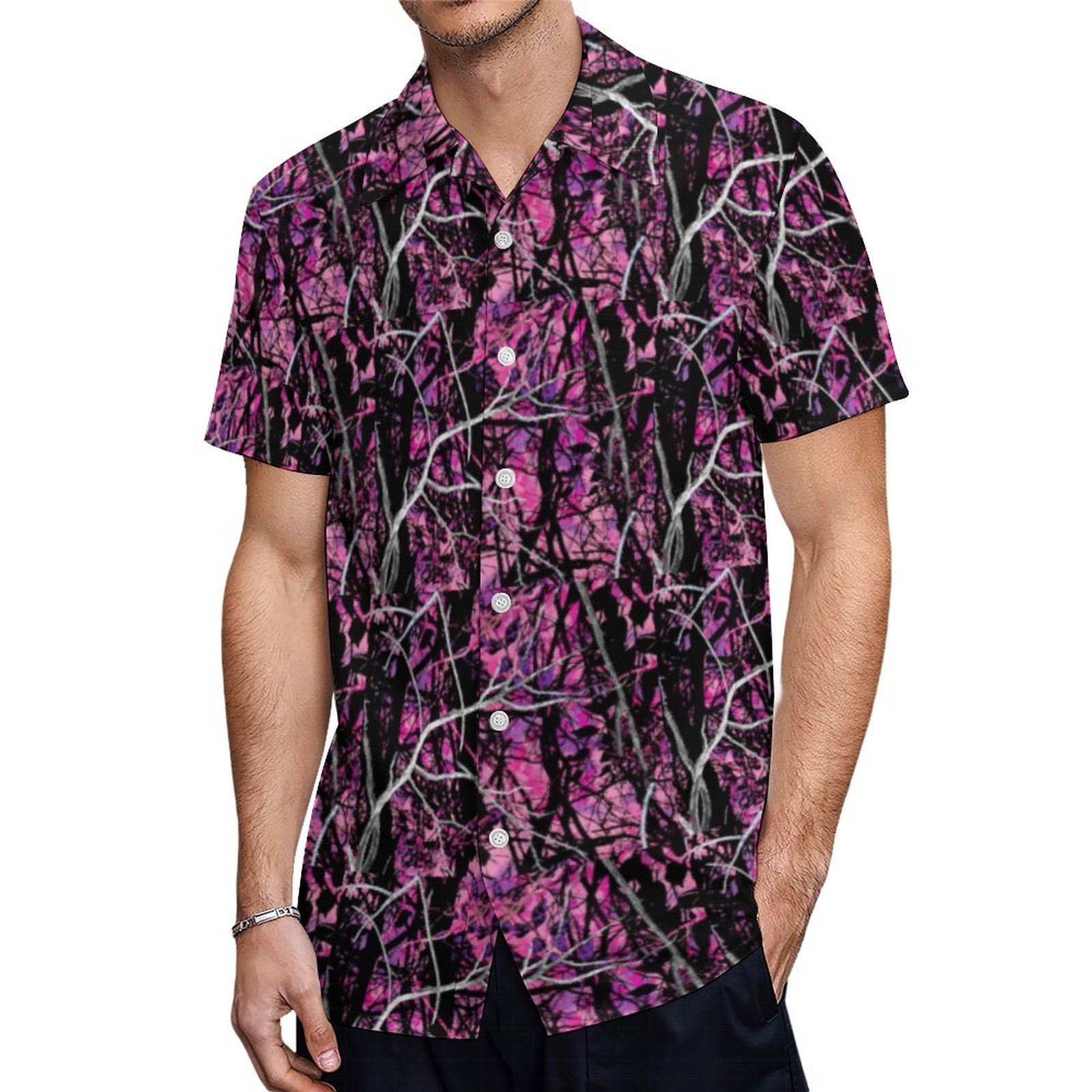 Muddy Girl Class Camouflage Hawaiian Shirt Mens Button Down Plus Size Tropical Hawaii Beach Shirts