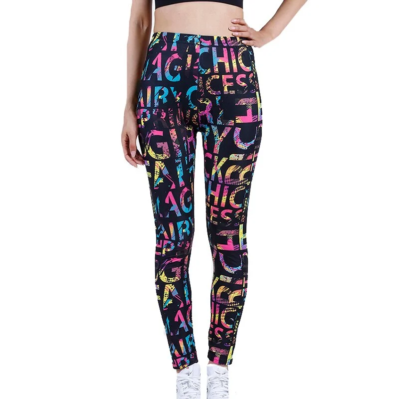 CUHAKCI Leggings Women's Space Dark Blue Leggins Print Pants High Quality Fitness Trousers Mujer Hot Gym Stretch Sportswear