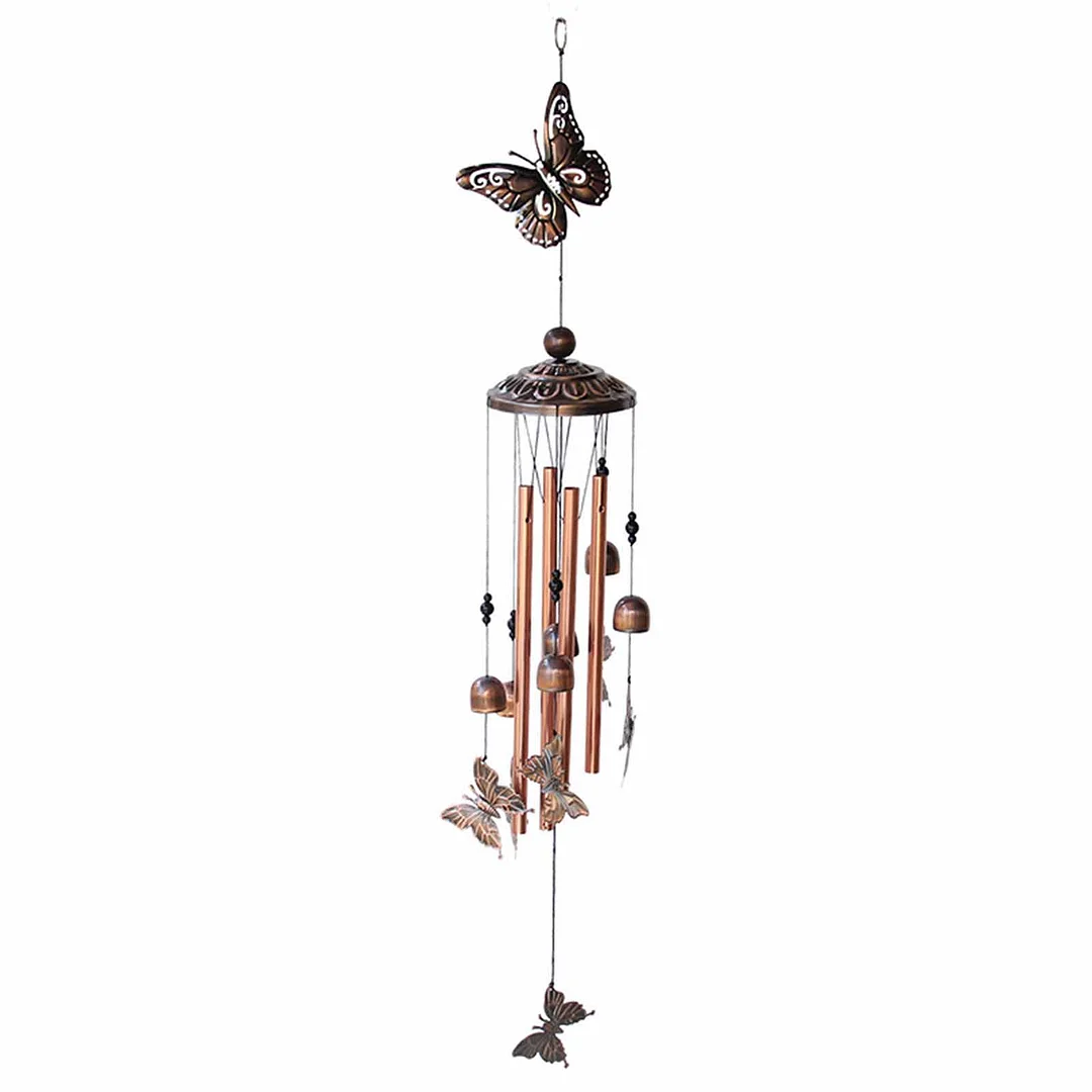 Animal Wind Chime Outdoor, Wind Bell Tubes, for Garden, Yard (Butterfly)