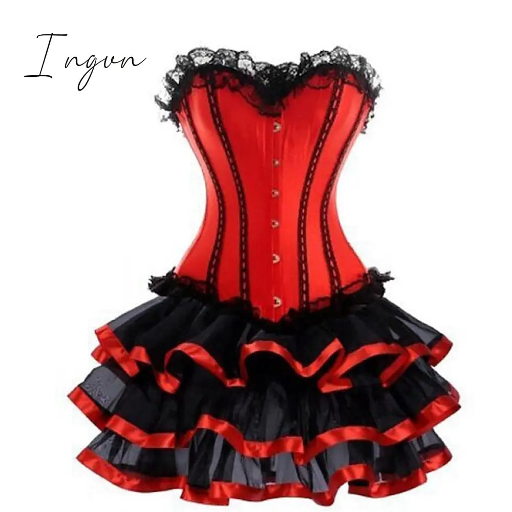 Ingvn - Corset Women’s Corsets Trachtenmieder Christmas Halloween Wedding Party Birthday Plus