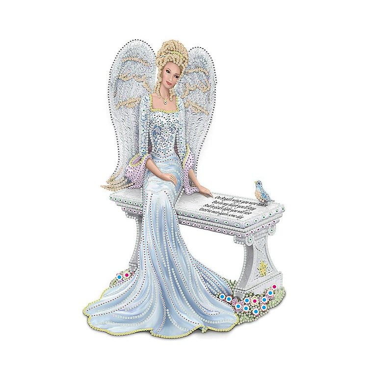 Angel Dress Lady - Partial Special Shaped Drill Diamond Painting - 30x50cm(Canvas)