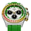 DiW Rolex Daytona RAINBOW WILD GREEN In Quartz Fiber