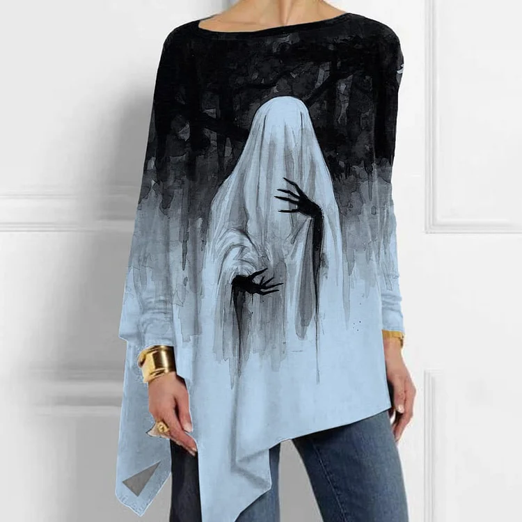 Ghost Crew Neck Casual Tunic