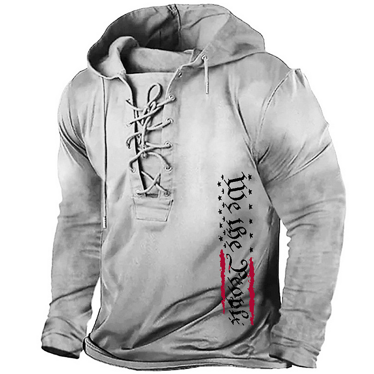 We The People American Flag Retro Hoodie