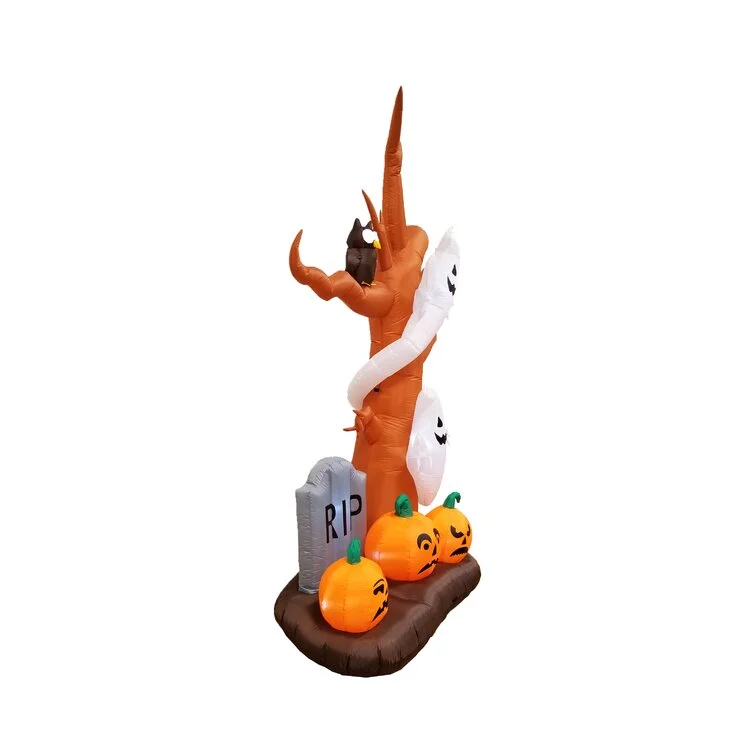 Halloween Inflatable Tree, Ghost, Pumpkin and Tombstone