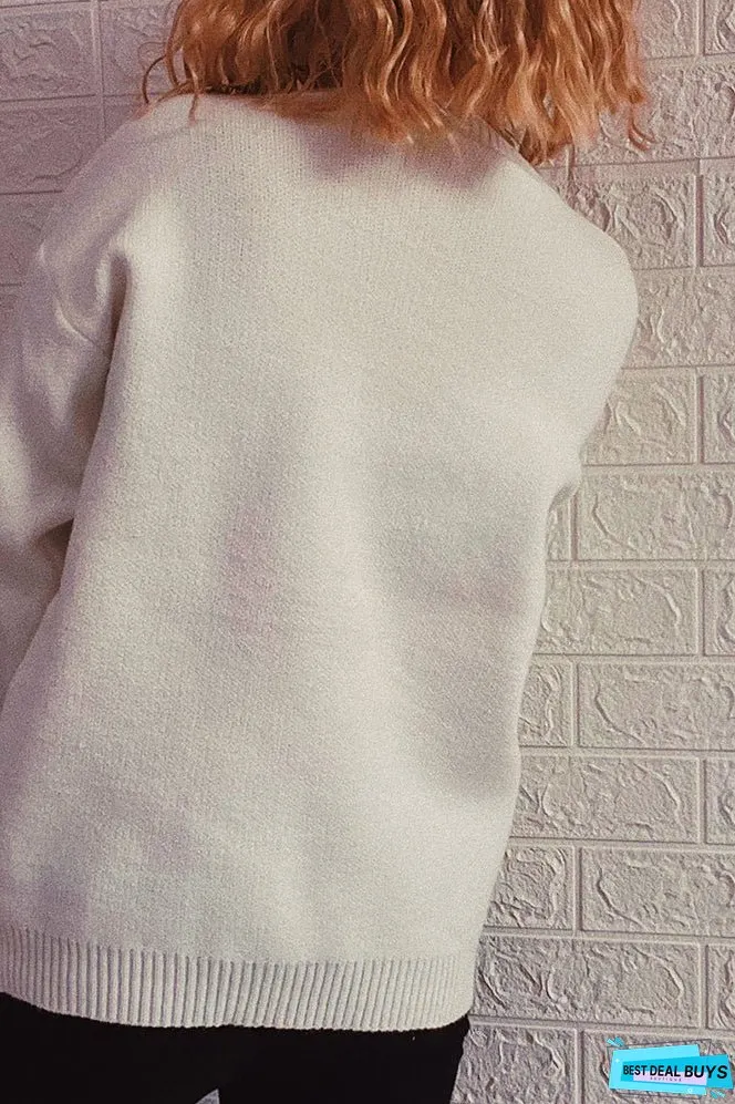 Clown Smile Knit Pullover Sweaters Winter Outfits