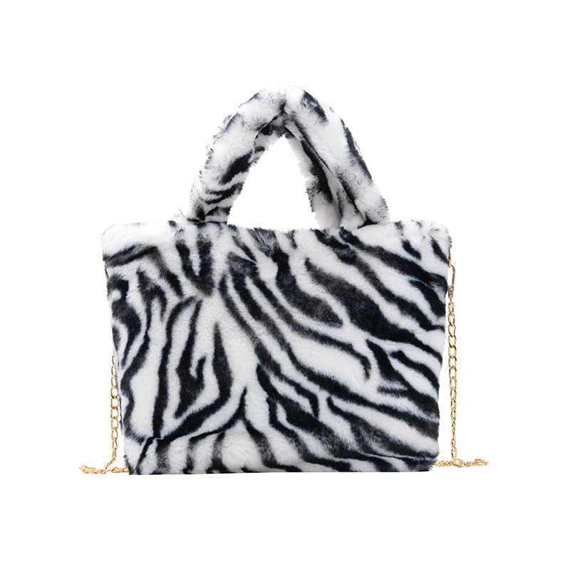 Letclo™ New Plush Leopard Print Handbag/Crossbody Bag letclo Letclo