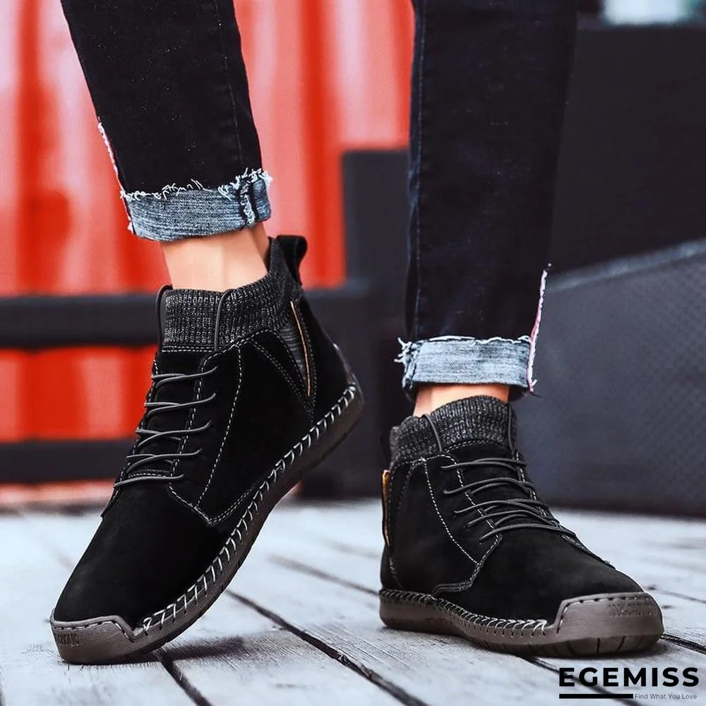 Men Casual Shoes High Top Boots Shoes Fashion Outdoor Army Travel Botas Hombre Sock Man Brithsh Sneaker | EGEMISS