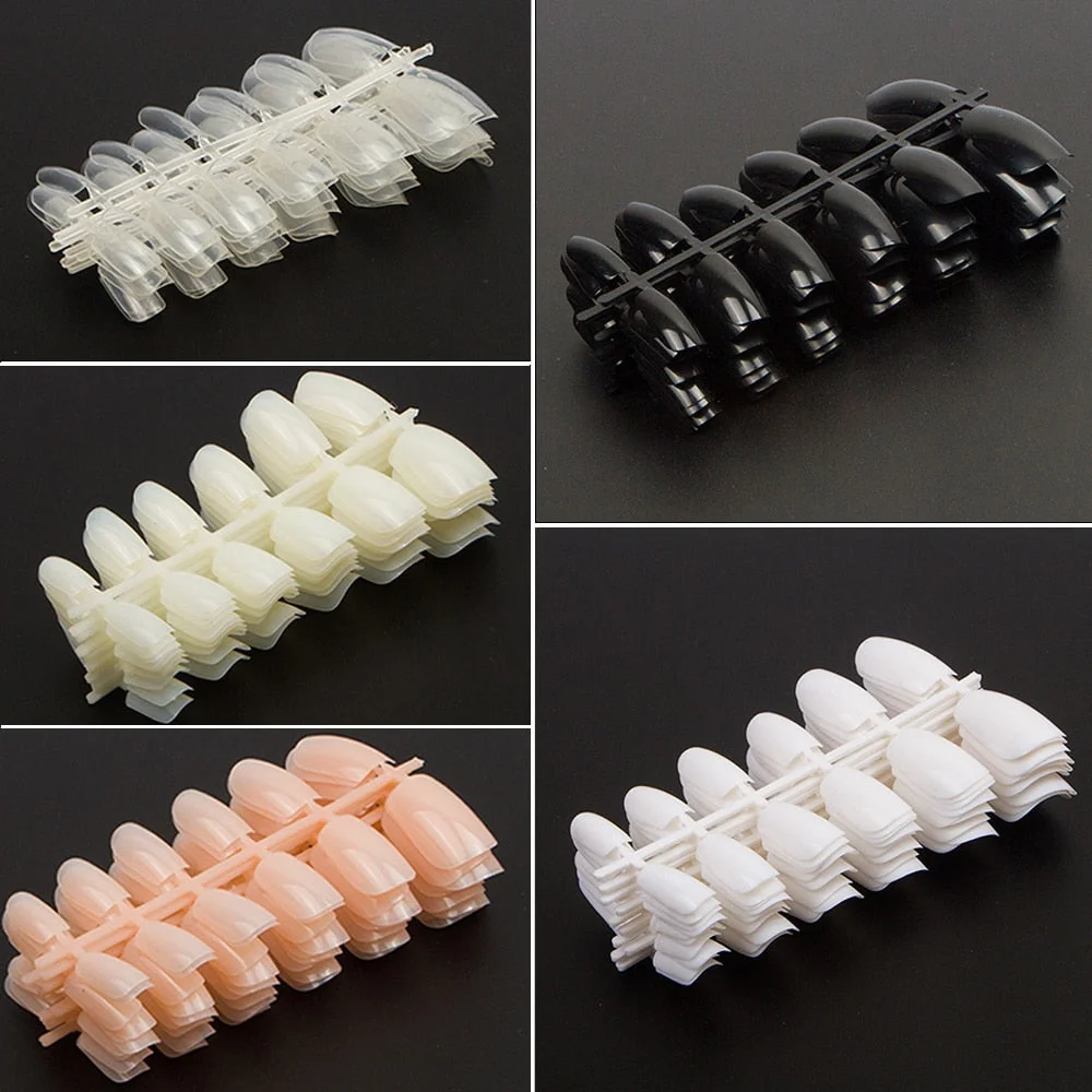600pcs/pack Full Cover Acrylic Nail Tips Square Shape False Nail Tips 10 Sizes Short Faux Ongles Fake Nails For Nail Art Designs-Nail Inspo