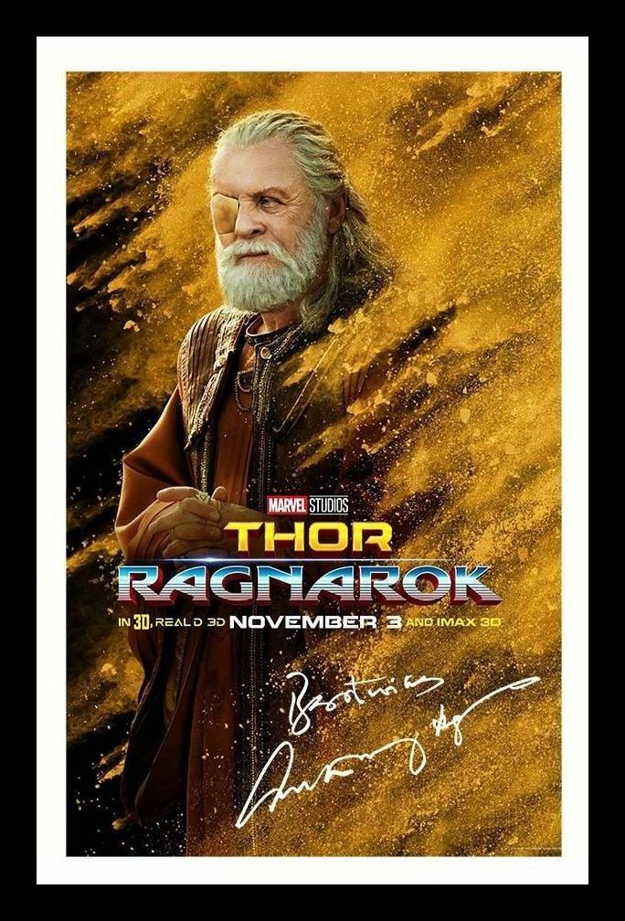 Anthony Hopkins - Thor Ragnarok Autograph Signed & Framed Photo Poster painting