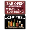 2PCS Bar Open and Cheers Funny - Vintage Metal Signs Set - 20*30cm/30*40cm - Warning
