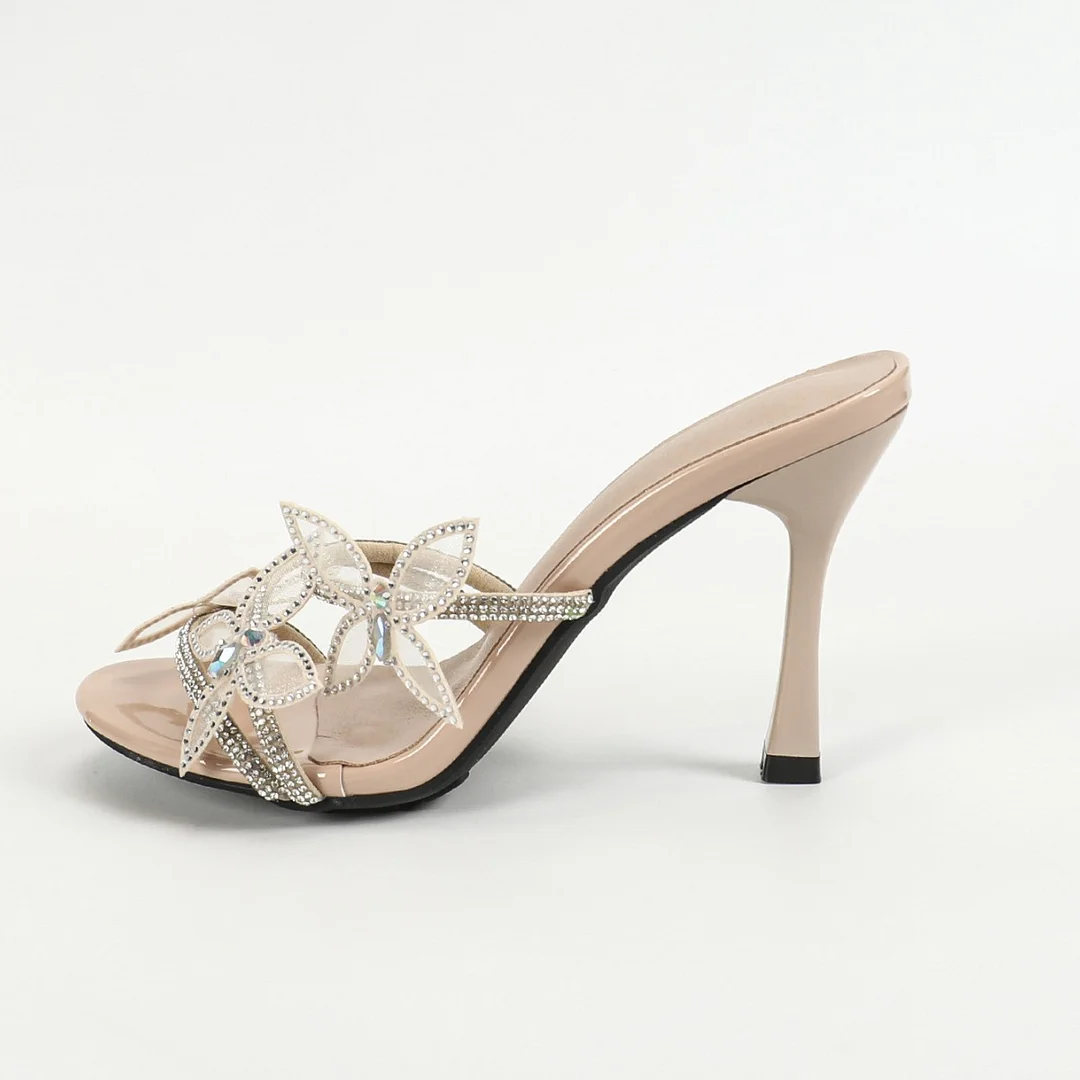 Wongn Wongn Women's Sandal High Heels Thin Heel Design Feeling Thin Round Head High Heel Sandals Large Size Women's Shoes