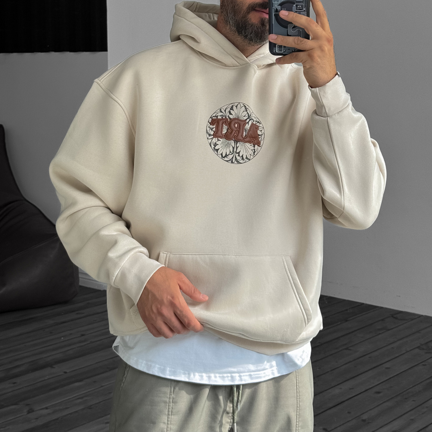 Street Lettering Oversized Hoodie