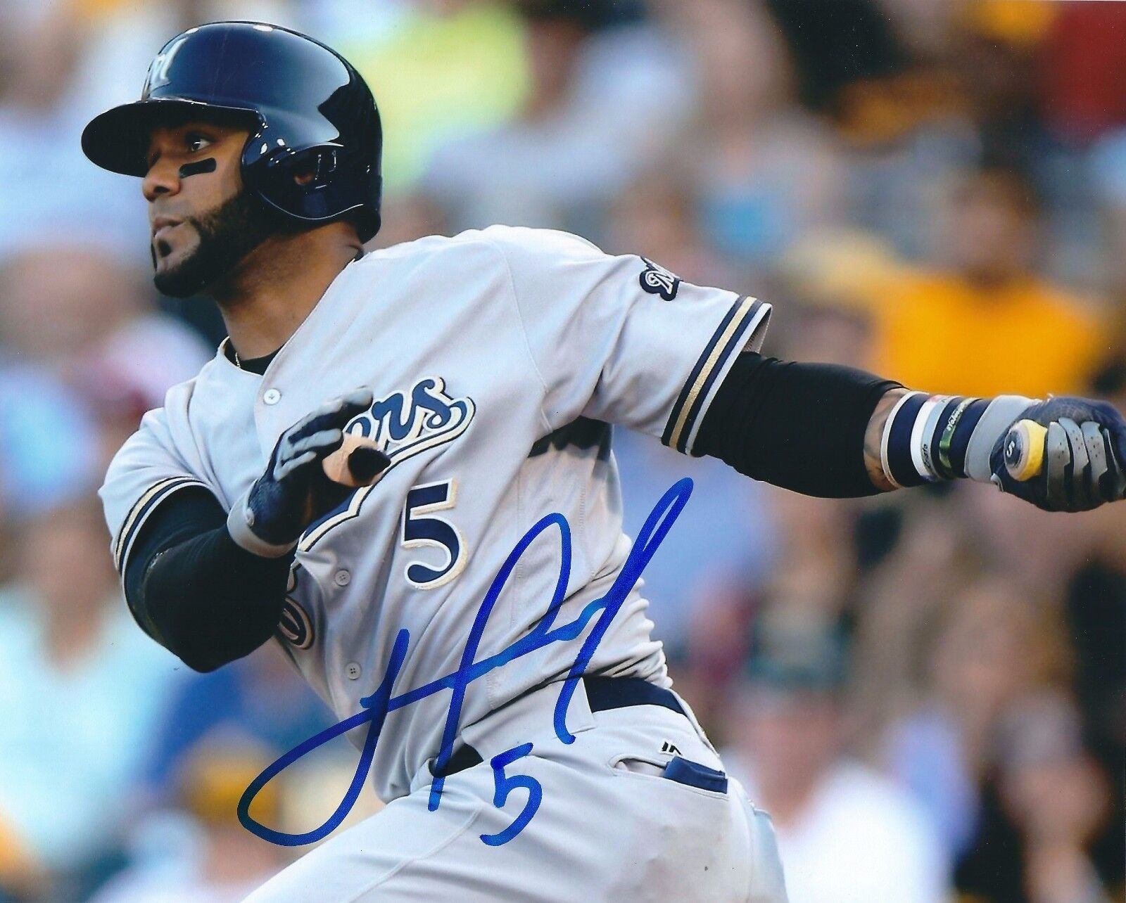 Signed 8x10 JONATHAN VILLAR Milwaukee Brewers Autographed Photo Poster painting - COA