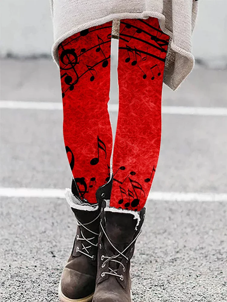 Musical Notes Inspired Music Lover Essential Leggings