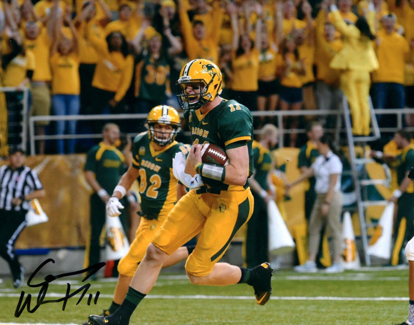 Carson Wentz Reprinted autographed signed 8x10 Photo Poster painting North Dakota State Bison!