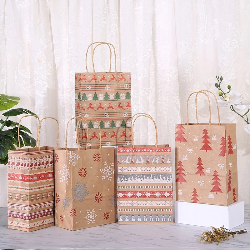 Christmas Fashion Christmas Tree Christmas Socks Snowflake Kraft Paper Daily Gift Bags