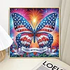 Diamond Painting-DIY Crystal Rhinestone Flag Butterfly