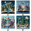 (Multi-Style) The Town In Book-11CT Stamped Cross Stitch 50*50cm/19.69*19.69in tapestrymarket
