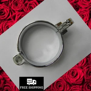 pornhint Pornhint Male Chastity Device Base Ring Stainless Steel Curved Penis Ring,Additional Spares Penis Ring Anti Erection Scrotum Clamp
