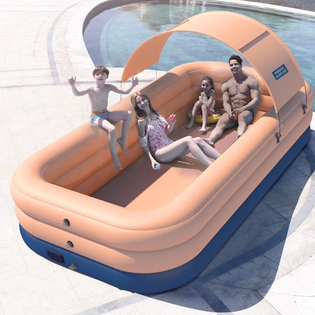 Wireless Automatic Inflatable Swimming Pool Family With Sunshade、、sdecorshop