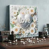 Framed Diamond Painting - Special Shaped - Love Flowers (25x25cm)