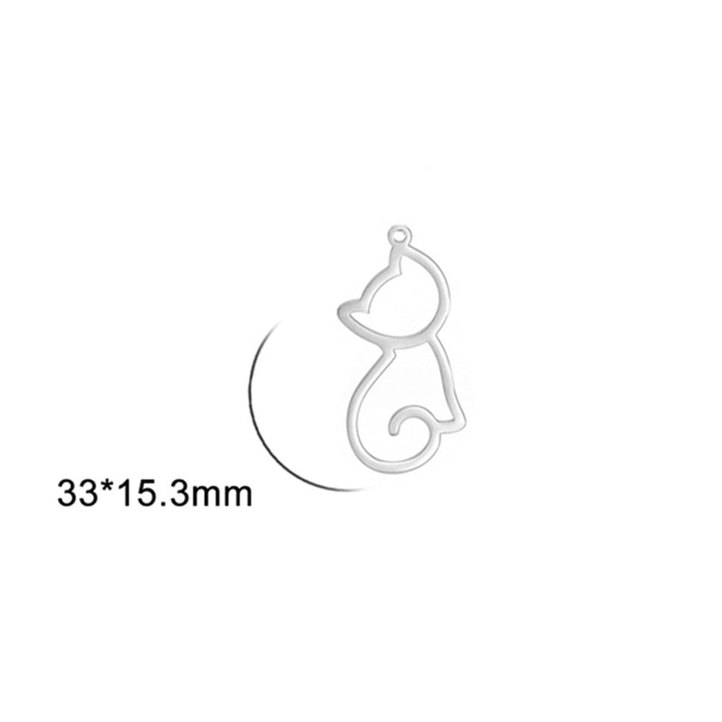 1 Piece 304 Stainless Steel Animal Pendant Jewelry Accessories