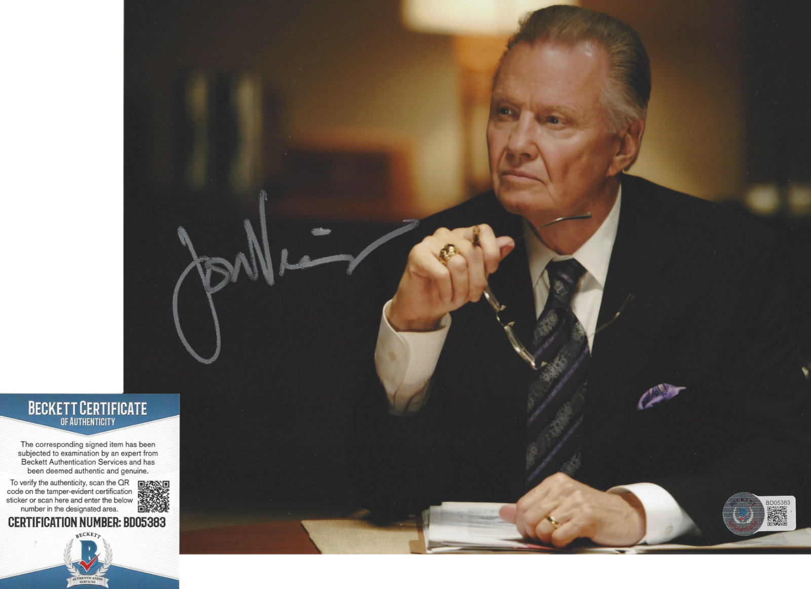 JON VOIGHT SIGNED '24' JONAS HODGES 8x10 SHOW Photo Poster painting B PROOF BECKETT COA BAS