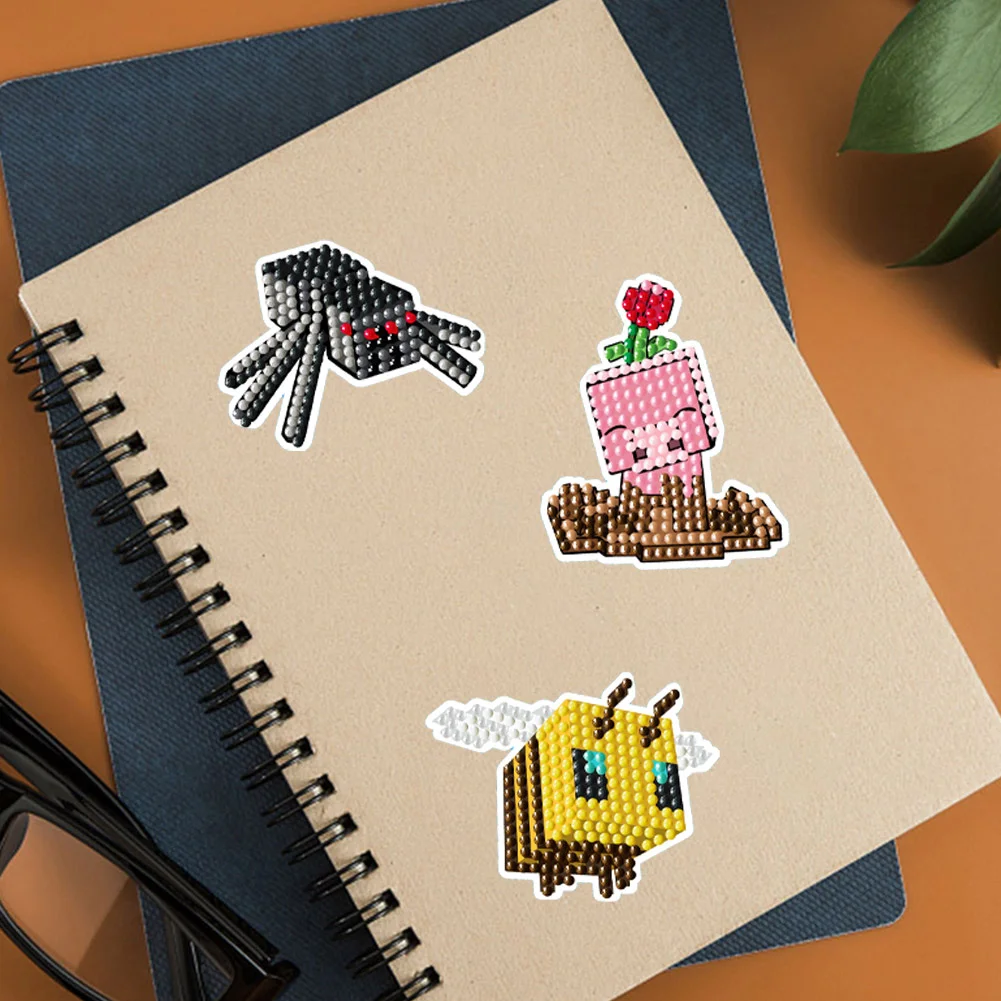 5D Diamonds Sticker Art Crafts Two Pieces Handmade Children Gifts