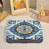 (US Local)Diamond Painting Storage Box DIY 5D Diamond Painting Jewelry Box (Flower A)