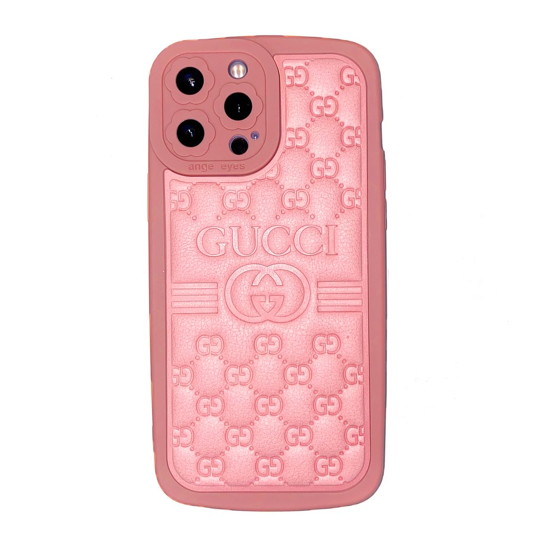 3D Embossed Soft Leather Apple Case--[GUCCLV]